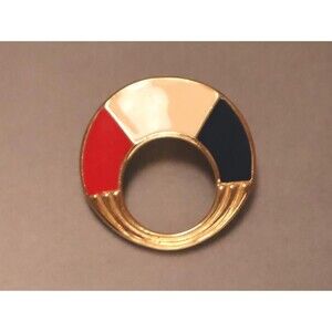 Red White & Blue Enamel Brooch Vintage Pin